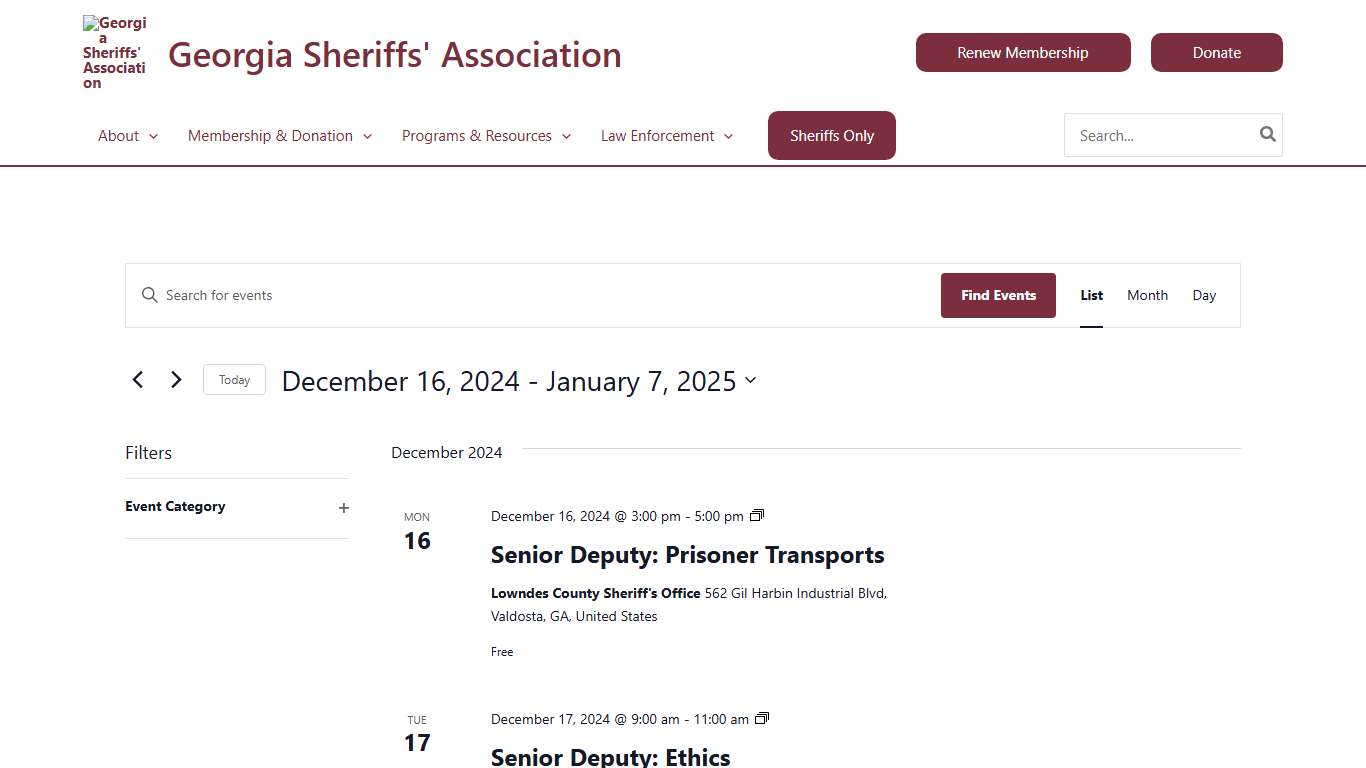 Past Events from October 10, 2022 – August 12, 2022 – Page 15 – Georgia Sheriffs' Association