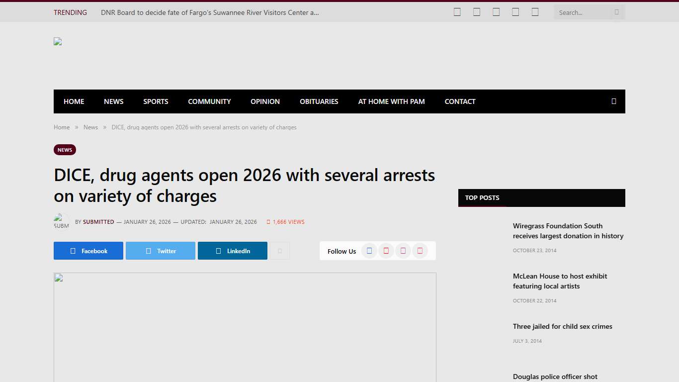 DICE, drug agents open 2026 with several arrests on variety of charges – Douglas Now