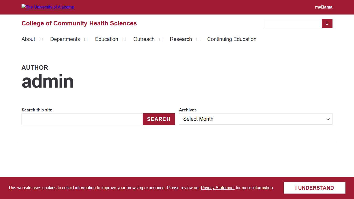 admin Page 74 College of Community Health Sciences